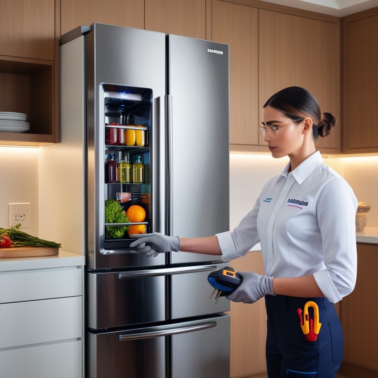 Samsung fridge not cooling properly, technician inspecting the cooling system to restore efficient performance