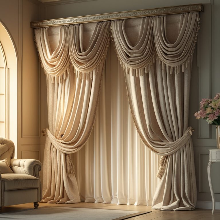 Custom made curtains in a living room, showcasing a perfect fit and elegant design to enhance home decor and privacy.